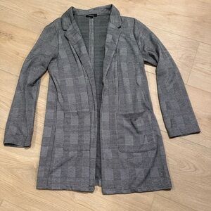 Ambiance Gray Checkered Blazer